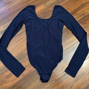 Aerie Smoothez navy long sleeve bodysuit